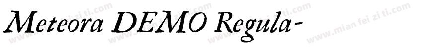 Meteora DEMO Regula字体转换